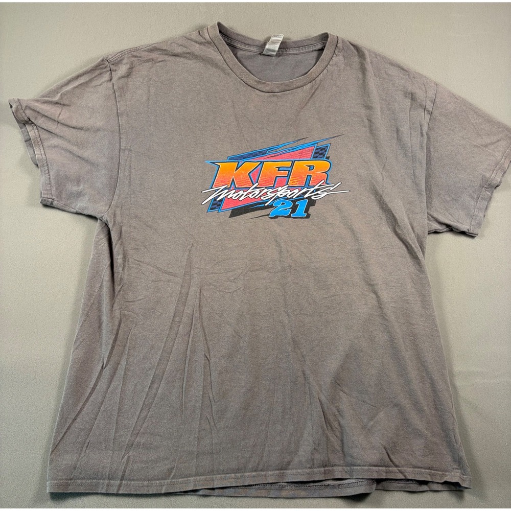 Gildan KFR Motorsports Danny Kurtz Hollywood 21 Racing Graphic T-Shirt XL Gray